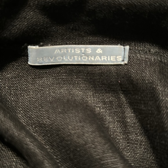 Artists and Revolutionaries Linen & Leather Jacket, Black - Picture 8 of 16